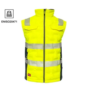 Gilet di sicurezza ad alta visibilità con imbottitura da uomo plus size gilet e gilet da uomo