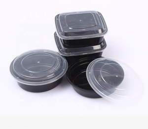 Contenitori Monouso in Plastica <span class=keywords><strong>per</strong></span> Preparazione Pasti dal Design Moderno, 18OZ 24OZ 32OZ 38OZ, Adatti al Microonde, Neri, Rettangolari/Rotondi - Product Image 6