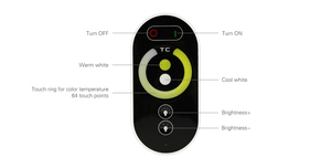 Led cảm ứng điều khiển 5050 2835 đôi màu 24V 12v12a vỏ nhựa RF 6 phím cảm ứng điều khiển từ xa CCT Led điều khiển ánh sáng - Product Image 5