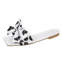 Sandales gladiateur d'été pour femmes, mules plates décontractées avec empeigne en tissu extensible, légères et amortissantes pour l'extérieur