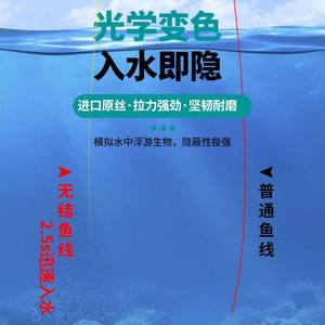 Fluorocarbon Line Knotless Mainline 2.7m 3.6m 4.5m 5.4m 6.3m 7.2m Medium Strength Reservoir Pond Fishing - Product Image 1