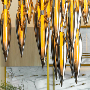 Lampadario a sospensione a soffitto decorativo di lusso moderno Villa Lobby Hotel Hall grande progetto lampadario a LED - Product Image 6