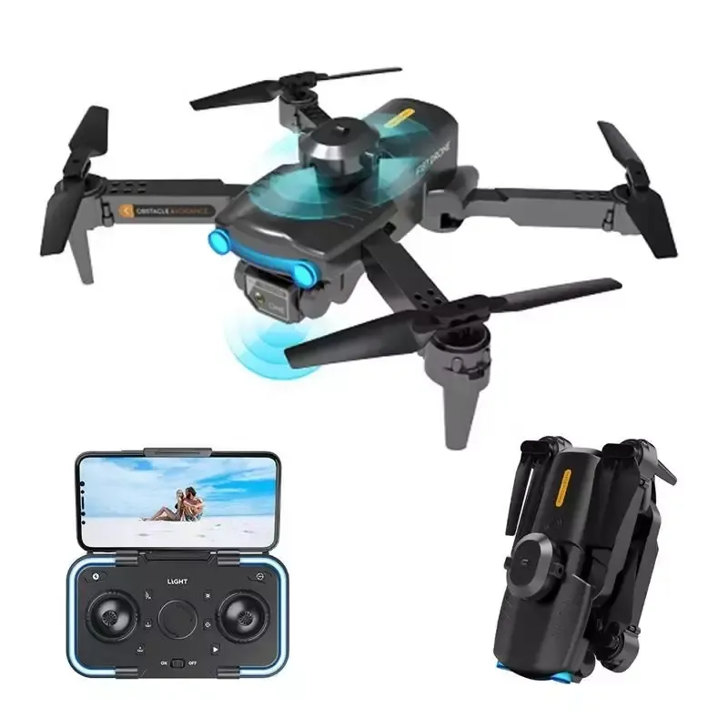 F187 Foldable Drone With Camera 4k Pro Drone Led Phone Drone Optical Flow Obstacle Avoidance For Beginner