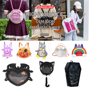 Insérer dessin animé privé personnalisé clair étudiant fille PVC broche affichage fenêtre Ita sac à dos - Product Image 3