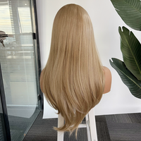 Layer perruques brun clair blond noir couleur perruques vague 13x3 Futura cheveux résistant à la chaleur synthétique avant de lacet perruques rideau frange