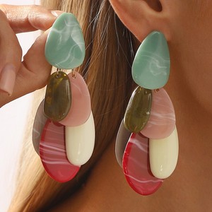 Boucles d'oreilles en résine <span class=keywords><strong>ZAA</strong></span> en forme de goutte d'eau, colorées et exagérées - Product Image 1