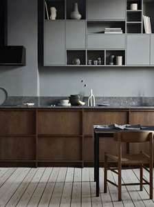 Meubles de cuisine en bois, armoires encastrées, armoires modulaires, îlot de cuisine avec tables, meilleure salle à manger, unité murale de cuisine personnalisée - Product Image 5