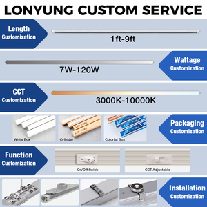 패션 디자인 <span class=keywords><strong>t5</strong></span> <span class=keywords><strong>led</strong></span> 튜브 스위치 캐비닛 주방 조명 30cm 45cm 60cm 4w 7w CCT 색상 조절 램프 ETL CE - Product Image 3