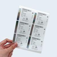 Étiquettes autocollantes holographiques encadrées, pièces, autocollants personnalisés, feuille autocollante Anti-déformation, pour emballage de Code QR