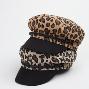 Gorra con estampado de leopardo a la moda con visera negra, sombrero de poliéster transpirable para adultos, estilo casual para mujer 2024 - Product Image 2