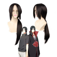 Pelucas de Cosplay de Uchiha Itachi, Largas, Negras, Lisas y Sedosas, de 32 Pulgadas, Peluca Sintética de Anime Resistente al Calor