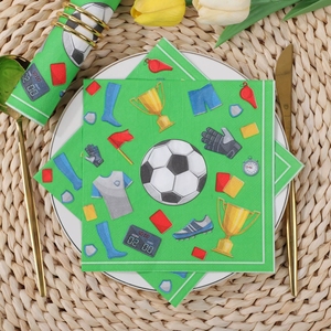 Servilletas de Papel <span class=keywords><strong>para</strong></span> Fiestas de Fútbol Americano, Servilletas con Diseño Deportivo <span class=keywords><strong>para</strong></span> el Día del Partido, Celebraciones de Cumpleaños, Decoración de Restaurantes - Product Image 5