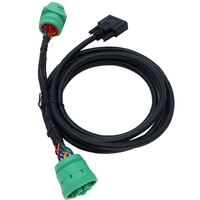 Cable Divisor en Y DB15 a Tipo 2 Verde J1939 Macho y Hembra, Cable de Extensión Divisor en Y para Bus CAN, para Dispositivos ELD de Camiones Pesados