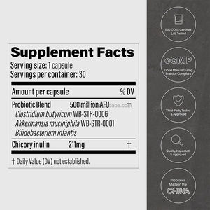 Harga grosir pabrik kapsul GLP-1 suplemen probiotik Multi-Strain untuk remaja dewasa vitamin untuk kesehatan pencernaan - Product Image 2