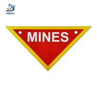 Dingfei personnalisé haute visibilité PVC réfléchissant symboles d'alerte Mines avertissement panneau de danger