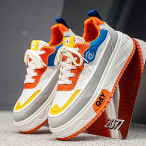 Zapatillas deportivas de diseño único, estilo casual y de caña baja, con suela gruesa y antideslizante, ideales para estudiantes, calzado deportivo para hombre. - Product Image 4