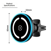 Pengisi Daya Nirkabel Cepat 15W untuk Dudukan Magnetik di Tempat Tidur, Kompatibel dengan Pengisi Daya 17