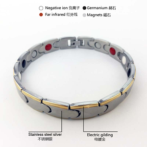 CAMAZ CM 9016 Bracelet en acier inoxydable argenté 316L, chaîne et maillons thérapeutiques à énergie quantique, OEM ODM - Product Image 3