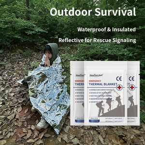 Manta <span class=keywords><strong>de</strong></span> Emergencia <span class=keywords><strong>de</strong></span> Aluminio, Resistente al Calor, Impermeable, con Aislamiento Térmico, Certificación CE, Hipoalergénica, para Dormir - Product Image 2