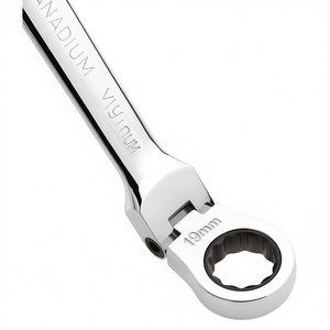 Clé combinée Fervi 19 mm avec tête à cliquet articulée - Product Image 2