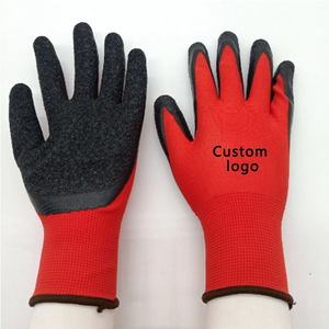 <span class=keywords><strong>Gants</strong></span> de protection <span class=keywords><strong>des</strong></span> <span class=keywords><strong>mains</strong></span> en polyester Guantes noir enduit de latex trempé de calibre 13 <span class=keywords><strong>pour</strong></span> la construction - Product Image 1