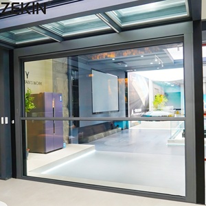 Customized Large Size Motorized Electric Vertical Sliding Lifting Aluminium Double Glass <b>Window</b> European Aluminum Alloy - Product Image 1