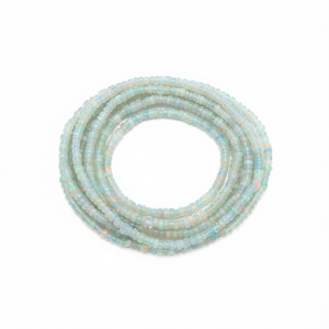 Perles facettées en opale d'Éthiopie naturelle, perles en opale blanche, brin de perles pour la fabrication de bijoux, vente en gros - Product Image 5