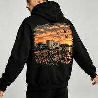 Vente en gros de sweats à capuche graphiques rouges personnalisés pour hommes de marque de luxe avec impression DTF