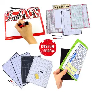 Wekelijkse Maaltijd Planner Met Kruidenier Lijst Notepad Aangepaste Magnetische Koelkast Sticker Memo Wekelijkse Flexibele Koelkastmagneet