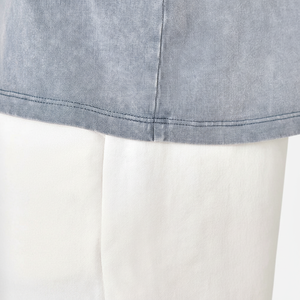 Camiseta personalizada con lavado ácido para hombre, 100% algodón de gran tamaño con bolsillo, camisetas para hombre, camiseta Vintage con logotipo estampado de talla grande, vendedor superior - Product Image 1