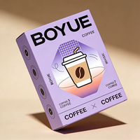 Boîtes à café rigides en papier avec revêtement UV personnalisé en gros, avec laminage mat, gaufrage et feuille d'or pour un emballage élégant de grains de café
