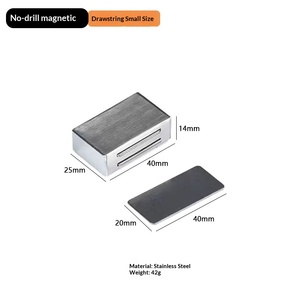 <span class=keywords><strong>Dispositif</strong></span> <span class=keywords><strong>de</strong></span> <span class=keywords><strong>fermeture</strong></span> <span class=keywords><strong>de</strong></span> <span class=keywords><strong>porte</strong></span> d'armoire invisible, ultra-fin, magnétique puissant, en acier inoxydable, moderne et simple, sans perçage - Product Image 6