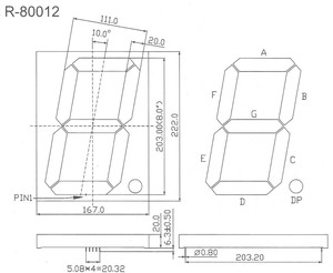 纯绿色大数字显示8英寸7段显示 - Product Image 5