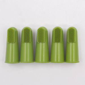 <b>Pet</b> Finger <b>Brush</b> TPE Solid Silicone Soft Bristles For Dog Cat Gum Massage Cleaning Manual Grooming Tool FN-03 - Product Image 2