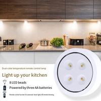 Lampes LED sous-comptoir super lumineuses pour cuisine, spots sans fil à piles, télécommande, veilleuses modernes pour chambre à coucher
