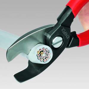 KNIPEX - 95 12 200 Tijeras para cables con doble filo bruñido, mangos con empuñaduras multicomponente-CORTE EAN 4003773047834 - Product Image 2