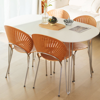 Chaise latérale de luxe nordique, en chêne massif de contreplaqué, meuble de maison, salle à manger