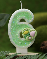 Nouveau design couleur verte chiffres bougie nouveauté joyeux anniversaire bougies fantaisie gâteau d'anniversaire bougies