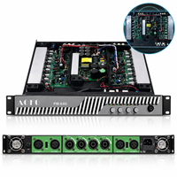 Amplificador de Potencia Profesional de 4 Canales y 400W para Montaje en Rack, Carcasa Metálica, Audio de Alta Resolución para Sistema PA, Karaoke, Bar, Sistema de Sonido para Escenario