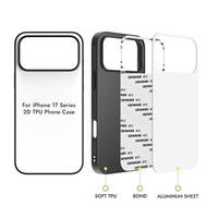 Coques de téléphone vierges 2D par sublimation pour iPhone 17 Pro Max, antidérapantes, personnalisables pour iPhone 18 Pro Max, 17, 16 – Vente en gros usine