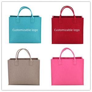 Eco-Friendly Lightweight Large Ladies Storage <b>Bags</b> Personalised Green Felt <b>Foldable</b> Clothing and <b>Beach</b> Gifts Shopping <b>Bag</b> - Product Image 3
