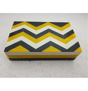 Direct Factory Sale High Quality Blue <b>White</b> Resin Mix Design Jewelry <b>Box</b> / <b>Gift</b> <b>Box</b> - Product Image 5