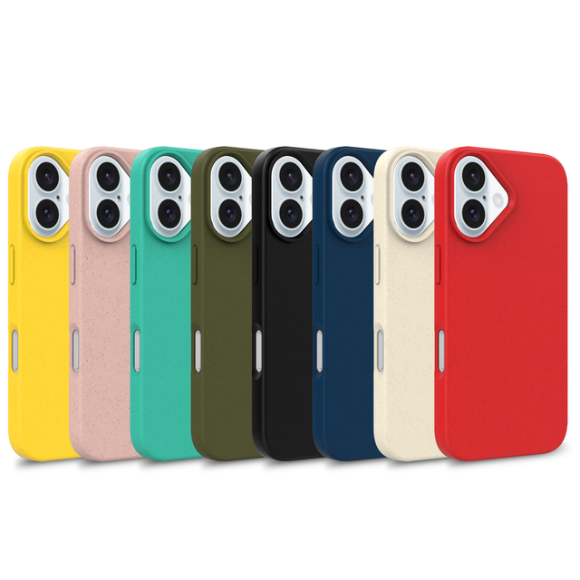 Eco Friendly Natural Trending Product Biodegradable Recycle Wheat Straw Phone Cover Case for Iphone 17 air Pro Max 15 14 16 Plus
