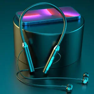Draadloze Tws Oordopjes Met Microfoon Magnetische Sport Nekband Hoofdtelefoon <span class=keywords><strong>3.5Mm</strong></span> Interface Opknoping Nek Ontwerp - Product Image 4