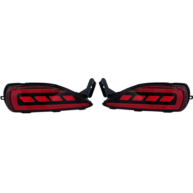 2PCS Car Led Rear Brake Light Bumper Lamp for Toyota Fortuner 2016 Black Daytime Running Lights