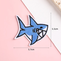 Offre Spéciale personnalisé Kawaii patchs brodés en gros vie marine requin baleine dauphin applique personnalisé Patch broderie poisson