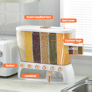 <span class=keywords><strong>Distributeur</strong></span> de céréales grossières WANUO 10 kg pour cuisine, alimentation saine, 6 compartiments, <span class=keywords><strong>distributeur</strong></span> automatique de céréales pour cuisine - Product Image 3