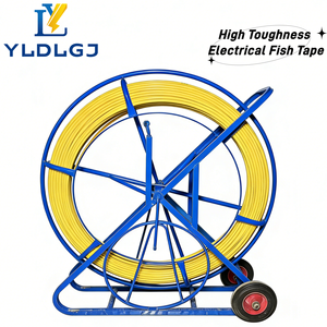 YILI 12mm*150m Tige de guidage en <span class=keywords><strong>fibre</strong></span> de verre avec marquages métriques, outil de tirage de câbles robuste en PRV sur roues pour conduites souterraines profondes - Product Image 6