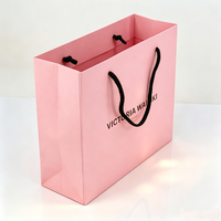 Sacs en papier roses imprimés pour vêtements de luxe, sacs cadeaux personnalisés avec logo, sacs d'emballage pour chaussures, sacs de shopping professionnels – Approvisionnement direct usine