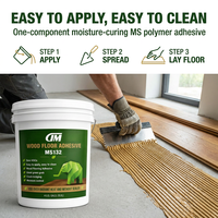 Adhésif pour sols en bois DIMEI MS132, mastic polymère MS, écologique, faible teneur en COV, colle pour l'installation de parquet chauffant